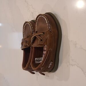 Carter Infant Boy slip on brown loafers size 4